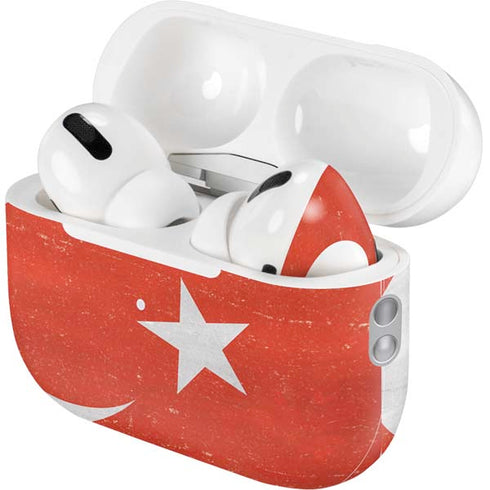 Turkish Flag Distressed AirPods Pro 2nd Gen Skin