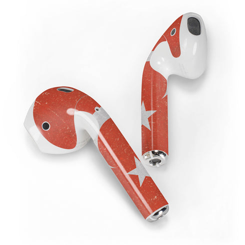 Turkish Flag Distressed Apple AirPods 2 Skin