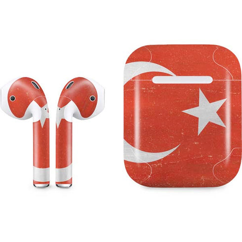 Turkish Flag Distressed Apple AirPods Skin
