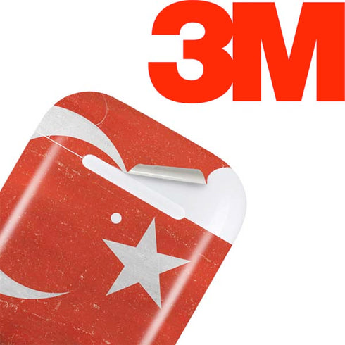 Turkish Flag Distressed Apple AirPods Skin