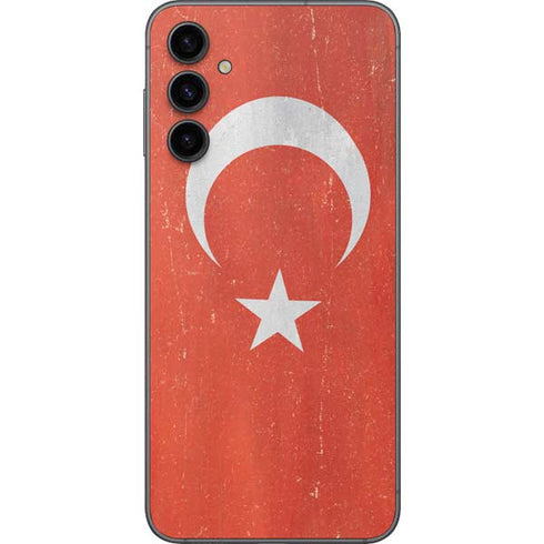 Turkish Flag Distressed Galaxy A14 5G Skin