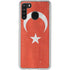 Turkish Flag Distressed Galaxy A21 Clear Case