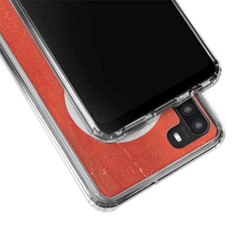 Turkish Flag Distressed Galaxy A21 Clear Case