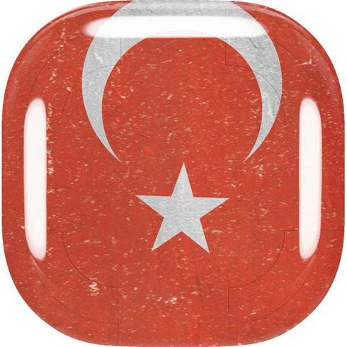 Turkish Flag Distressed Galaxy Buds Live Skin