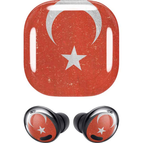 Turkish Flag Distressed Galaxy Buds Pro Skin