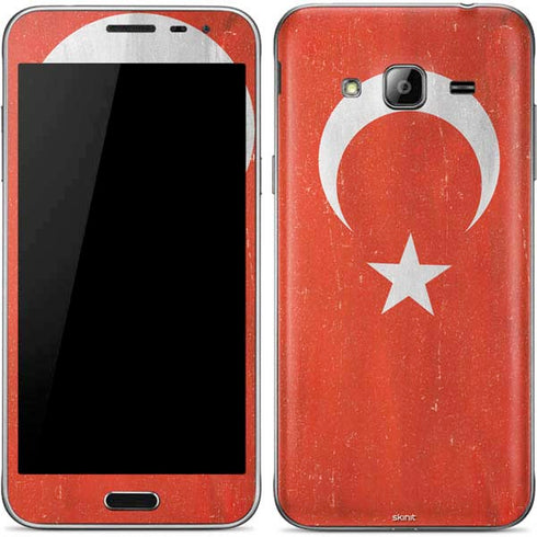 Turkish Flag Distressed Galaxy J3 Skin