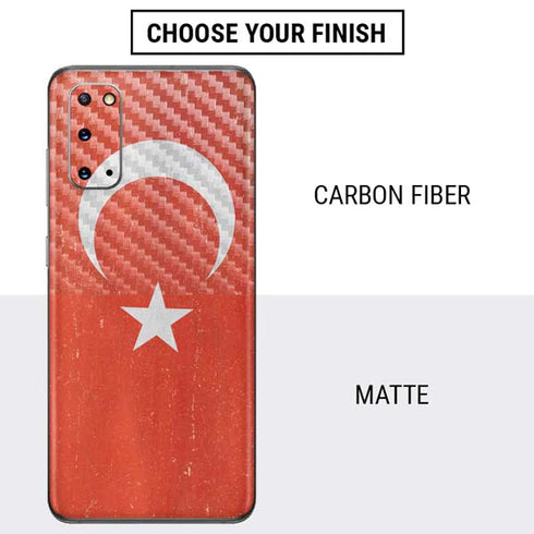 Turkish Flag Distressed Galaxy S20 Skin