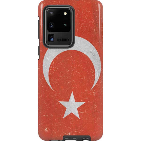 Turkish Flag Distressed Galaxy S20 Ultra 5G Pro Case