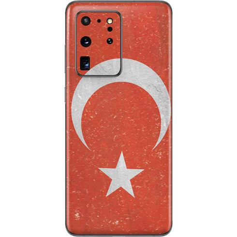 Turkish Flag Distressed Galaxy S20 Ultra 5G Skin
