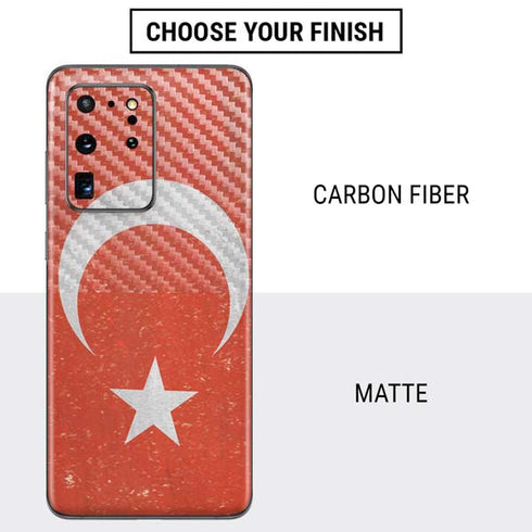 Turkish Flag Distressed Galaxy S20 Ultra 5G Skin