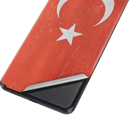 Turkish Flag Distressed Galaxy S21 5G Skin