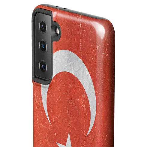 Turkish Flag Distressed Galaxy S21 FE Pro Case