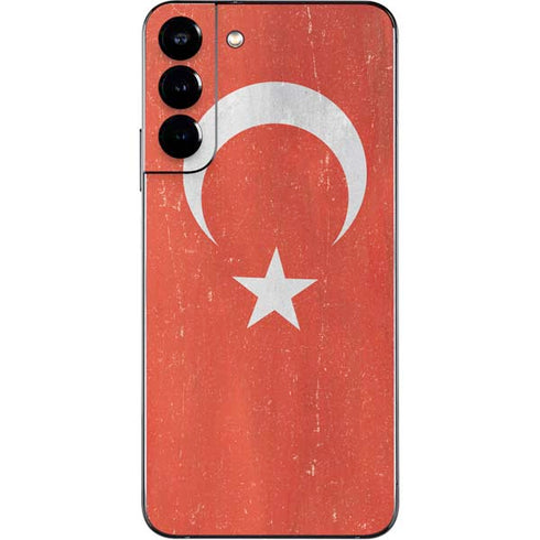 Turkish Flag Distressed Galaxy S22 Plus Skin
