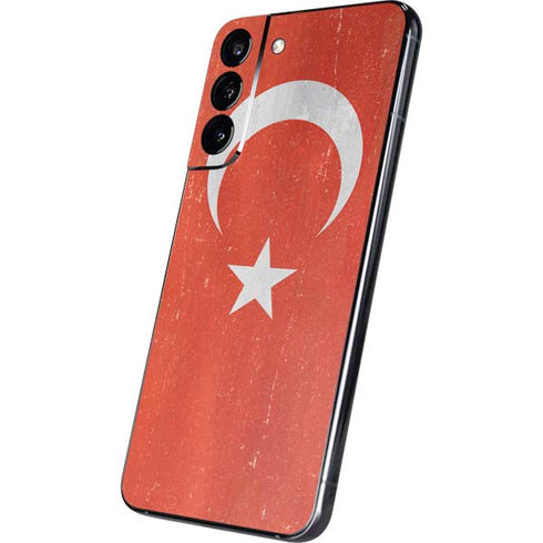 Turkish Flag Distressed Galaxy S22 Plus Skin