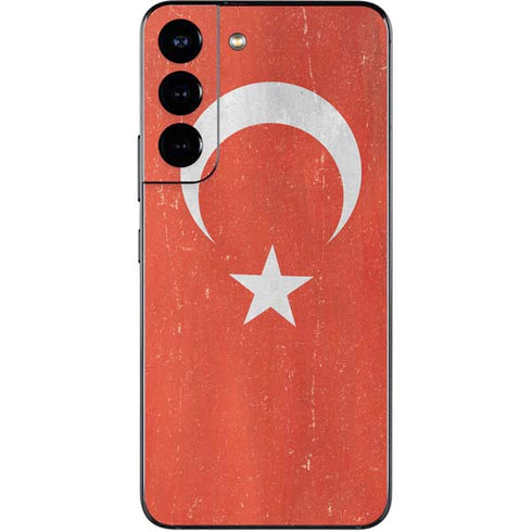 Turkish Flag Distressed Galaxy S22 Skin