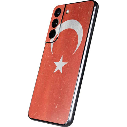 Turkish Flag Distressed Galaxy S22 Skin
