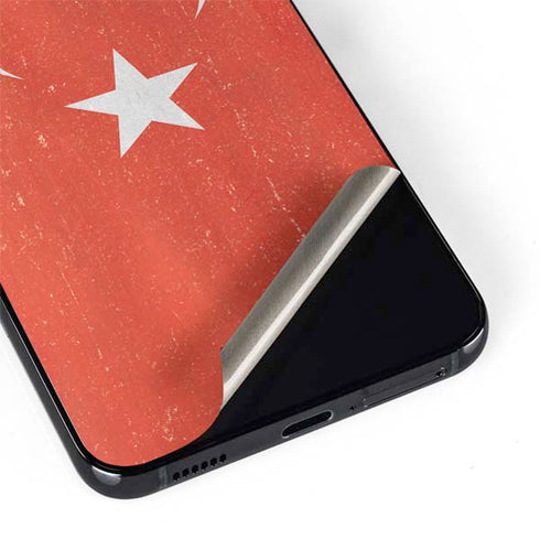 Turkish Flag Distressed Galaxy S22 Skin