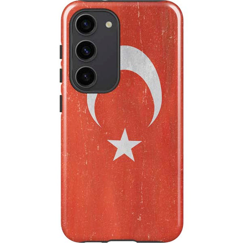 Turkish Flag Distressed Galaxy S23 Pro Case