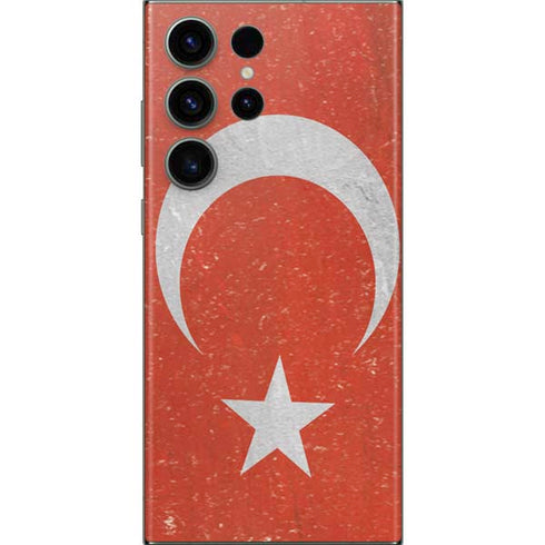 Turkish Flag Distressed Galaxy S23 Ultra Skin