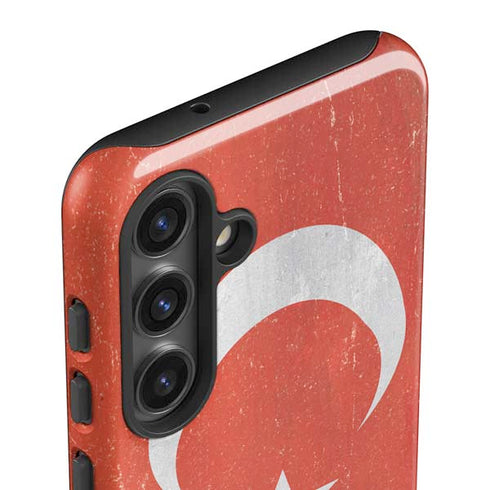 Turkish Flag Distressed Galaxy S24 Plus Impact Case