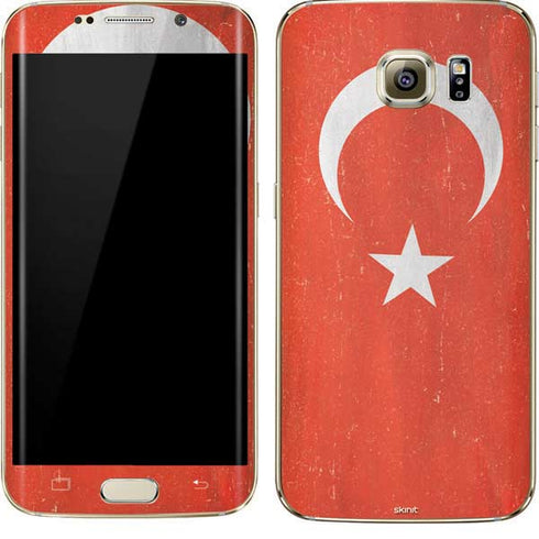Turkish Flag Distressed Galaxy S7 Edge Skin