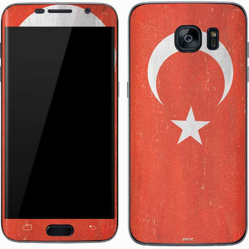 Turkish Flag Distressed Galaxy S7 Skin