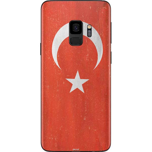 Turkish Flag Distressed Galaxy S9 Skin