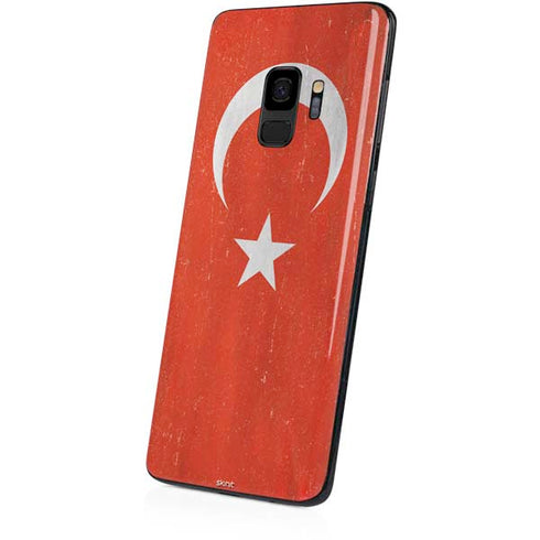 Turkish Flag Distressed Galaxy S9 Skin