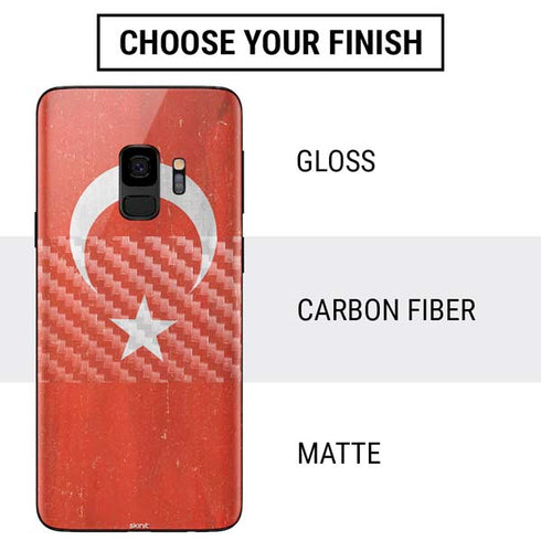 Turkish Flag Distressed Galaxy S9 Skin