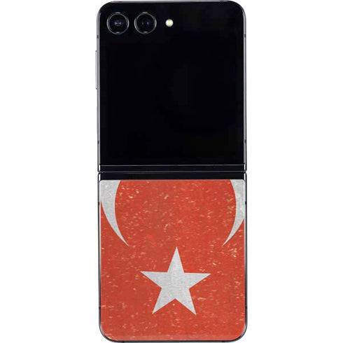 Turkish Flag Distressed Galaxy Z Flip5 5G Skin