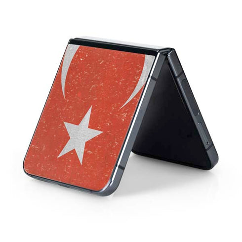 Turkish Flag Distressed Galaxy Z Flip5 5G Skin