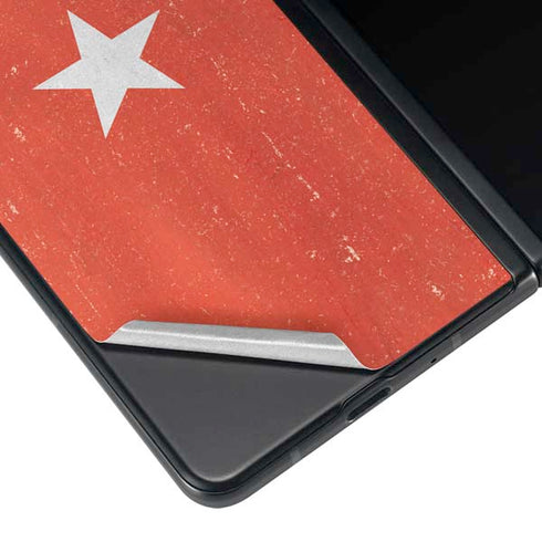Turkish Flag Distressed Galaxy Z Fold3 5G Skin