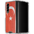 Turkish Flag Distressed Galaxy Z Fold4 5G Clear Case
