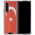 Turkish Flag Distressed Galaxy Z Fold4 5G Clear Case