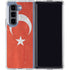 Turkish Flag Distressed Galaxy Z Fold5 5G Clear Case