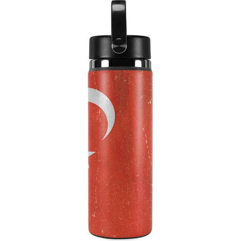Turkish Flag Distressed Hydro Flask 20oz Wide Mouth Skin