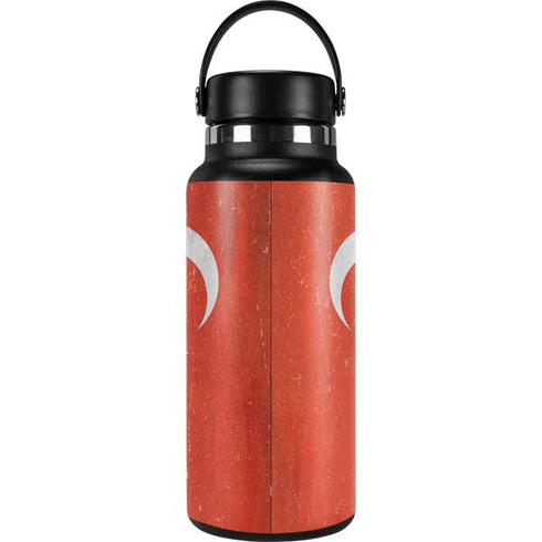 Turkish Flag Distressed Hydro Flask 32oz Wide Mouth Skin