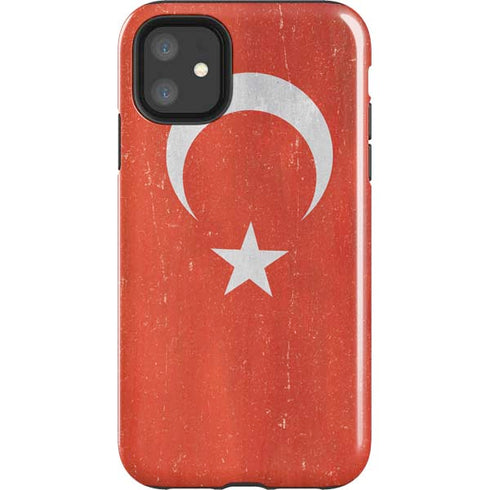 Turkish Flag Distressed iPhone 11 Impact Case