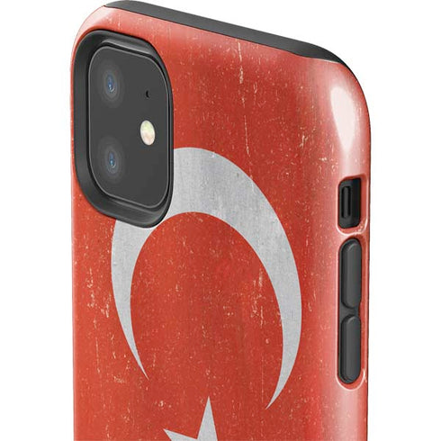 Turkish Flag Distressed iPhone 11 Impact Case