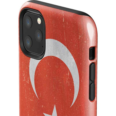 Turkish Flag Distressed iPhone 11 Pro Max Impact Case