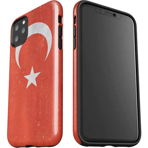 Turkish Flag Distressed iPhone 11 Pro Max Impact Case