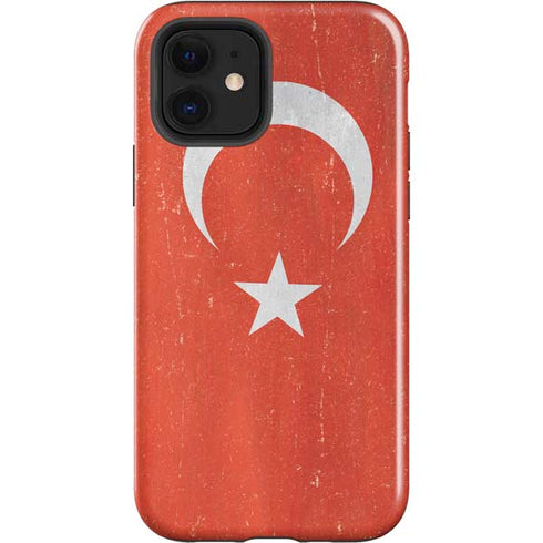 Turkish Flag Distressed iPhone 12 Impact Case