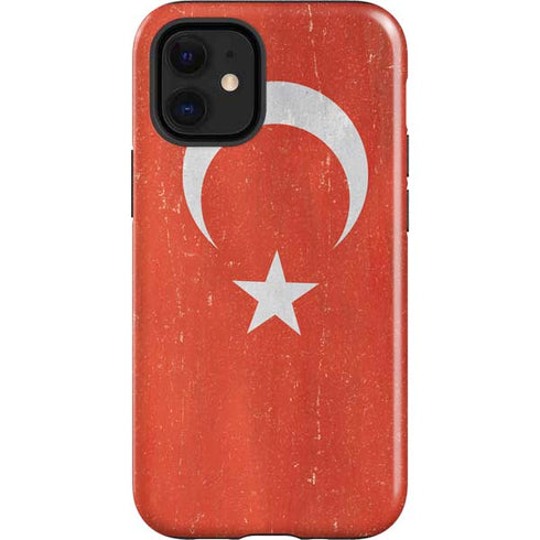 Turkish Flag Distressed iPhone 12 Mini Impact Case