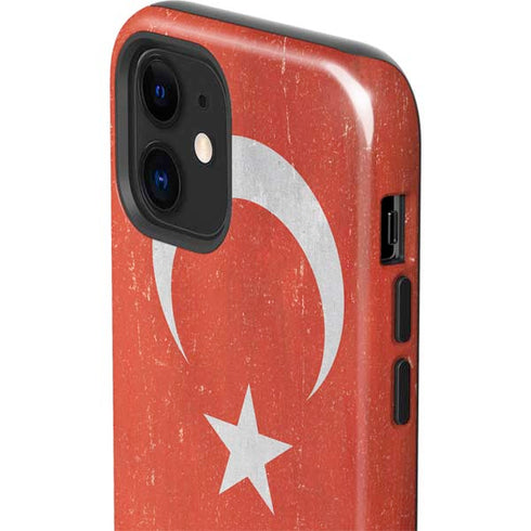 Turkish Flag Distressed iPhone 12 Mini Impact Case