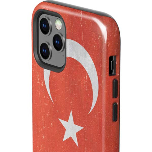 Turkish Flag Distressed iPhone 12 Pro Impact Case