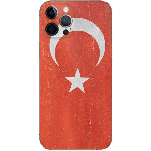Turkish Flag Distressed iPhone 12 Pro Max Skin