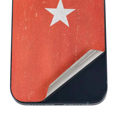 Turkish Flag Distressed iPhone 12 Skin