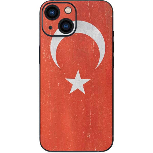 Turkish Flag Distressed iPhone 13 Mini Skin