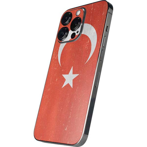 Turkish Flag Distressed iPhone 13 Pro Skin