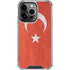 Turkish Flag Distressed iPhone 14 Pro Clear Case